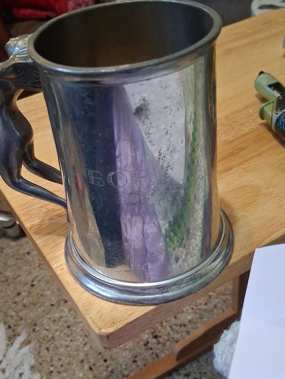 Vintage English Pewter Tankard